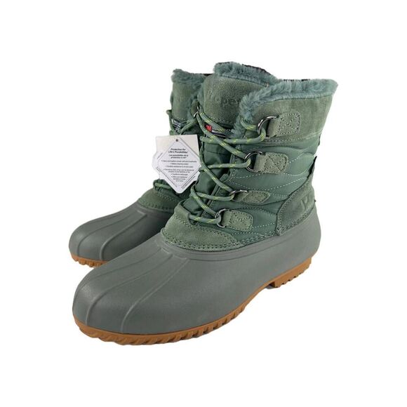 Propet Ingrid Womens Green Thyme Cold Weather Boots US 10 Whide WTPF Winter Boot - Picture 1 of 12